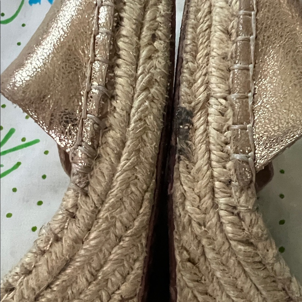 Loeffler Randall Metallic Ankle Lace Espadrilles- 9? - Picture 7 of 15